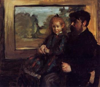 埃德加 德加 Henri Rouart and His Daughter Helene 埃德加 德加 Henri Rouart and His Daughter Helene